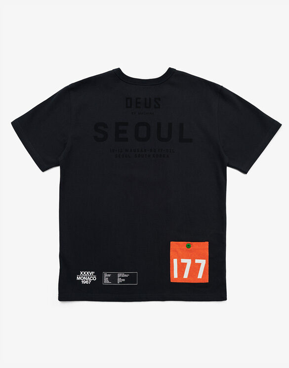 Deus Ex Machina Mehed T-särgid Seoul Address Anthracite T-Särk DMF231122B-Anthracite
