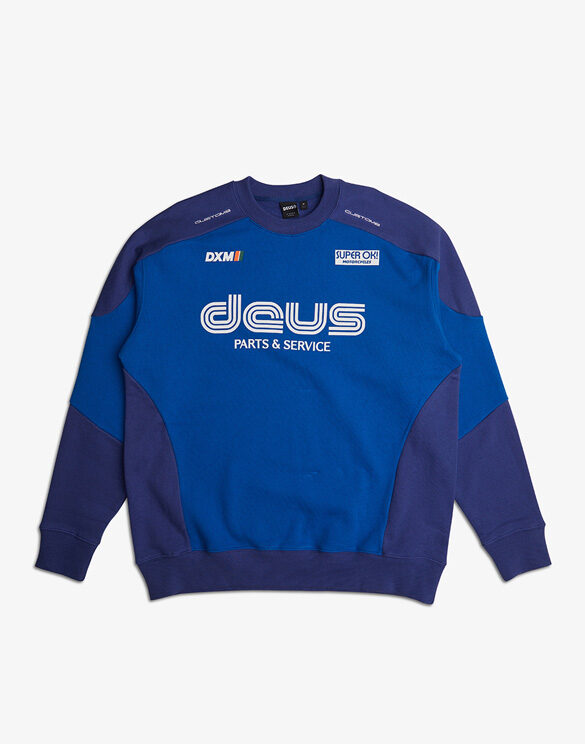 Deus Ex Machina Men Sweaters & hoodies Touring Crew Classic Blue DMF238021-Classic Blue
