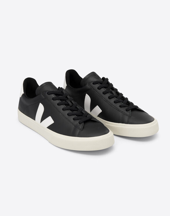 Veja Footwear Campo Chromefree Leather Black White