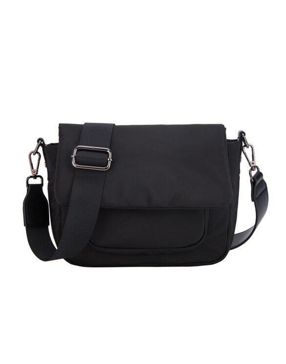 Hvisk 2402-079-021500-009 Black Cayman Pocket Puffer Matte Twill Black Accessories Bags Crossbody bags