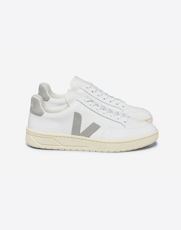 Veja V-12 Leather White Light Grey Sneakers