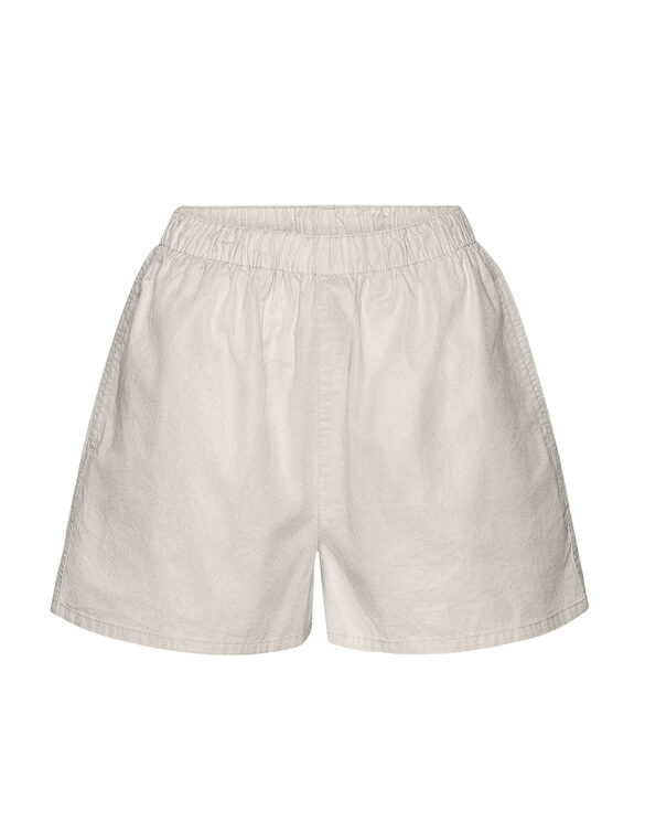 Women Organic Twill Shorts Ivory White
