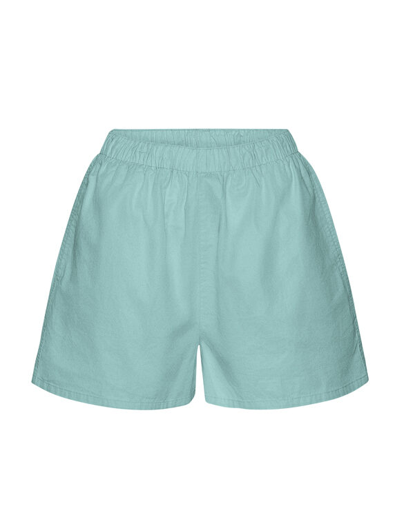 Colorful Standard Women Pants Women Organic Twill Shorts Teal Blue CS4004-Teal Blue