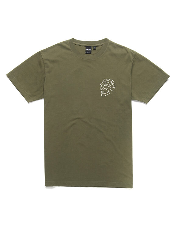 Deus Ex Machina T_DMH31645C-Forest Green } Venice Skull Forest Green Men T-shirts