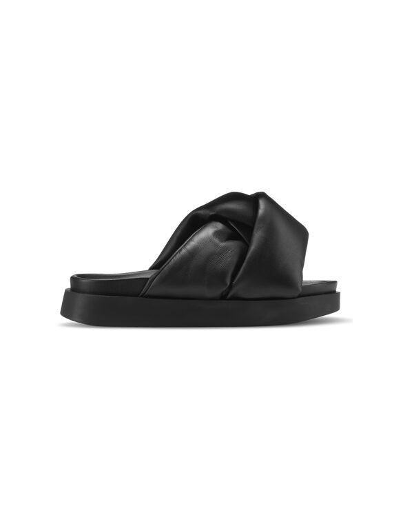 Inuikii Soft Crossed True Black Slides 70104-140-1039 Women's footwear Footwear