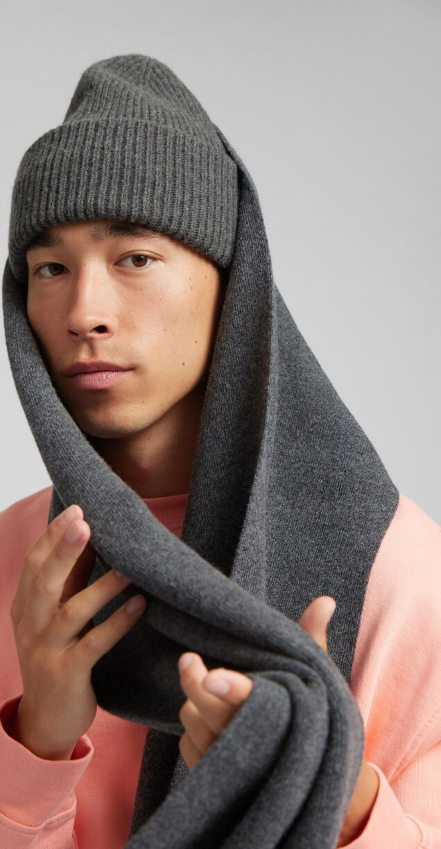 Colorful Standard organic clothing and recycled merino wool hats and scarves at Watch Wear