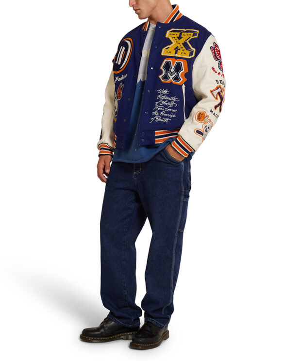 Deus Ex Machina Mehed Jakid Amanita Varsity Jacket Patriot Blue Bomber DMF246535-PAB