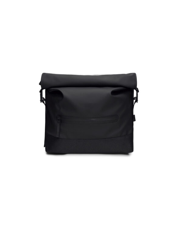 Rains 14490-01 Black Trail Rolltop Messenger Bag Black   Bags