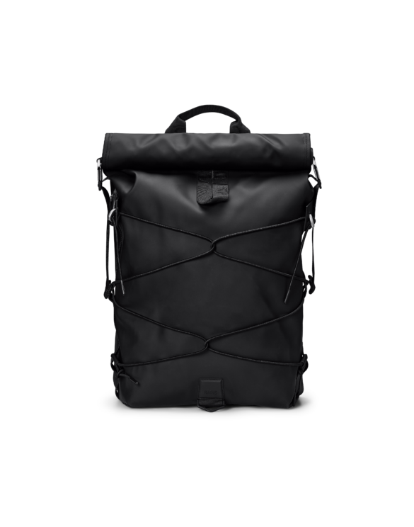 Rains Trail Cord Rolltop Backpack Black