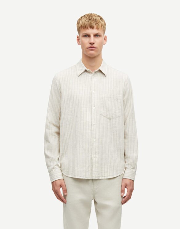 Samsøe Samsøe M22100012-Moonstruck Stripe } Liam Fp Shirt Moonstruck Stripe Men Shirts