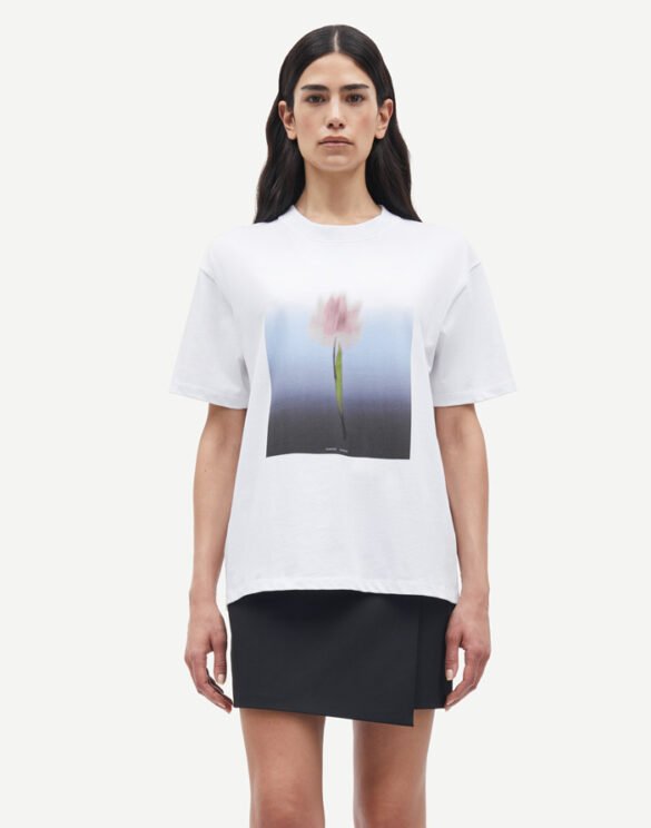 Samsøe Samsøe Women T-Shirts Saeira T-Shirt Blurred Tulip White F25100136-Blurred Tulip White