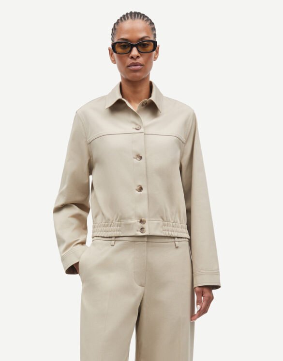 Samsøe Samsøe F25100009-White Pepper } Saesmella Shirt White Pepper Women Jackets