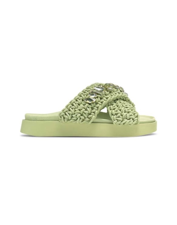 Inuikii Woven Stones Green Slides 1004.003.0071.350 Women's footwear Footwear