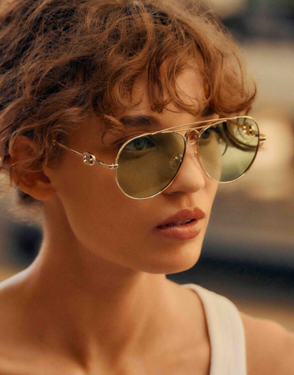 Le Specs LSU2552154 Abracadabra Bright Gold Moss Päikeseprillid Aksessuaarid Prillid Päikeseprillid