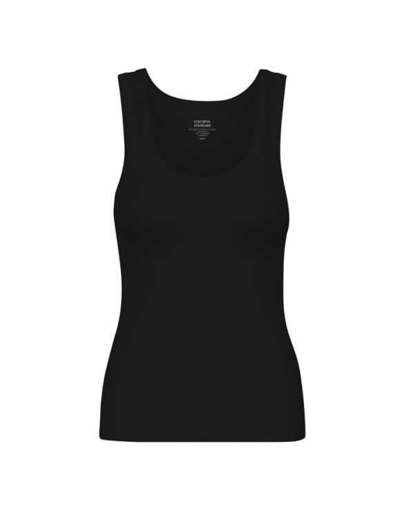 Colorful Standard Women Blouses and tops Women Organic Rib Tank Top Deep Black CS2054-Deep Black