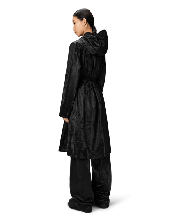 Rains 12040-131 Coal A-Line Longer W Jacket Coal Women   Outerwear  Rain jackets