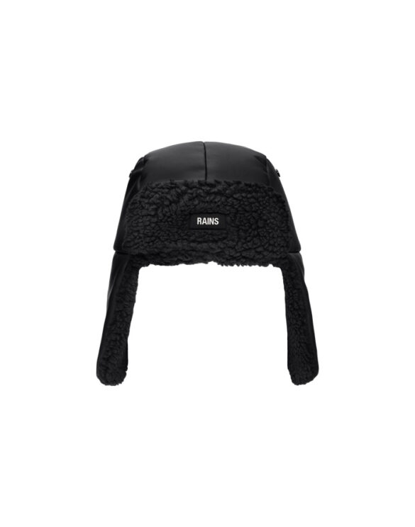 Rains 20660-01 Black Fleece Trapper Hat Black Talvemüts Aksessuaarid Mütsid
