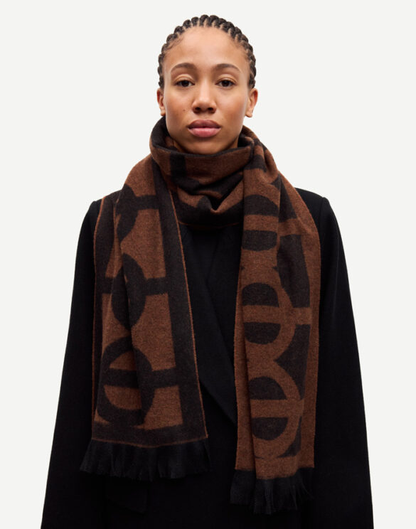 Samsøe Samsøe Accessories Scarves Sakatie Scarf Black Tortoise F25300141-Black Tortoise