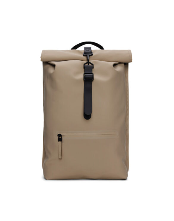 Rains 13320-133 Beige Rolltop Rucksack Beige Bags