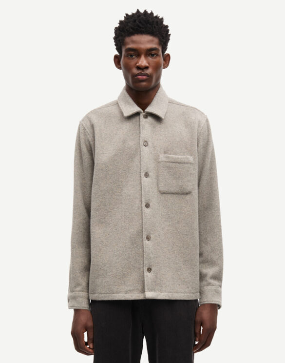 Samsøe Samsøe Men Jackets Sadamon Jj Overshirt Elephant Skin M25300027-Elephant Skin