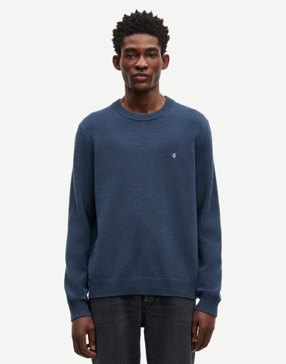 Samsøe Samsøe Men Sweaters & hoodies Sapatrik Sweater Midnight Navy M24900016-MIDNIGHT NAVY