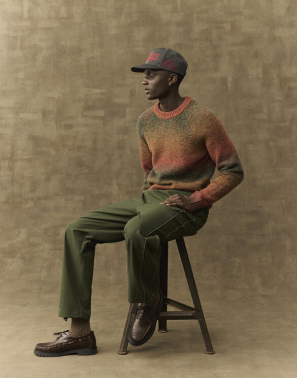 Les Deux Men Sweaters & hoodies Brad Gradient Knit Jumper Dark Clay Orange 1000998-DARK CLAY ORANGE