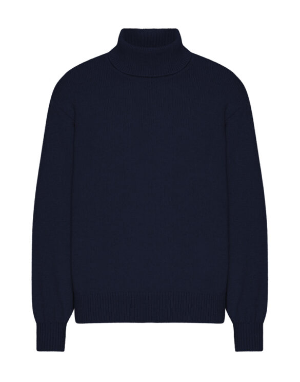 Colorful Standard Men Sweaters & hoodies Merino Wool Turtleneck Navy Blue CS5089-Navy Blue