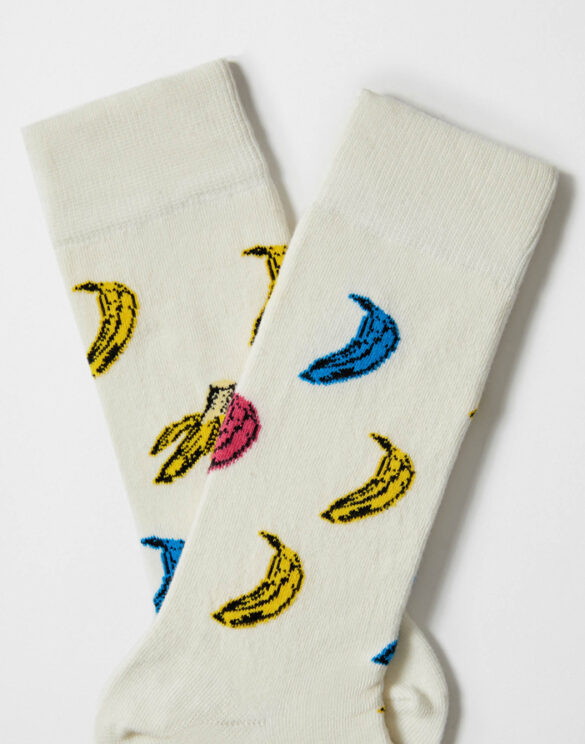 BeSocks Sokid Aksessuaarid  BeBanana White