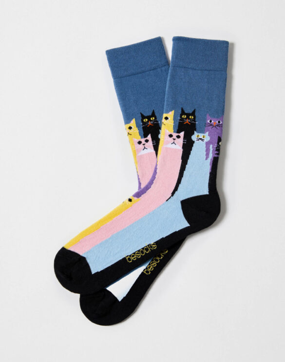 BeSocks Accessories Socks  BeCatsGang Blue