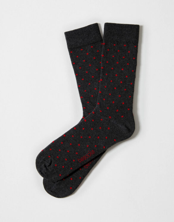 BeSocks Accessories Socks  BeDots Dark Grey