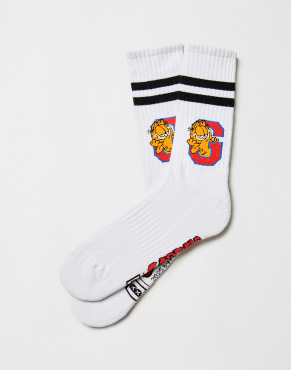 BeSocks Accessories Socks BeGarfield G White Street Socks BEGARFIELD G White