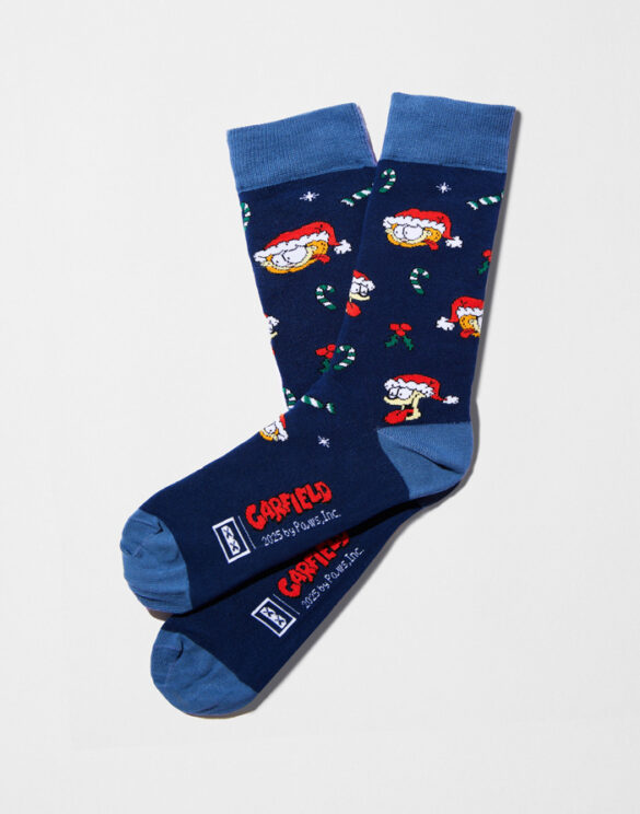 BeSocks Accessories Socks BeGarfield Santa Blue Socks BeGarfield Santa Blue