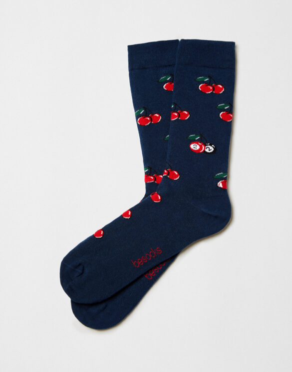BeSocks Accessories Socks BeCherry Navy Socks BeCherry Navy