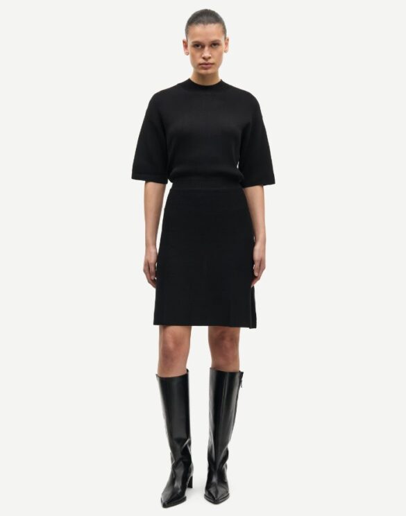 Samsøe Samsøe F25400053-BLACK } Satatiana Dress Black Women Dresses