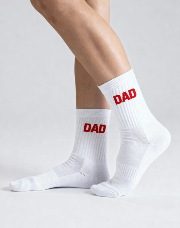 No Bad Days Club Accessories Socks  DAD-WHITE/RED