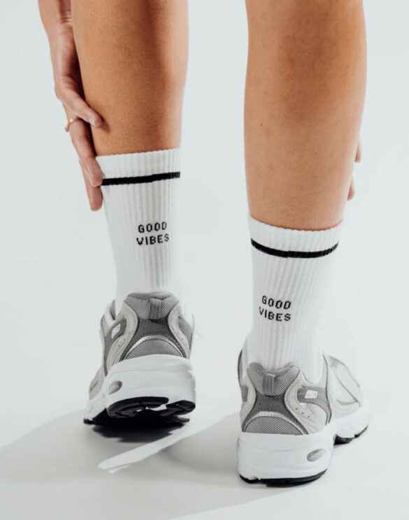 No Bad Days Club Accessories Socks Good Vibes Socks GV-W-WHITE