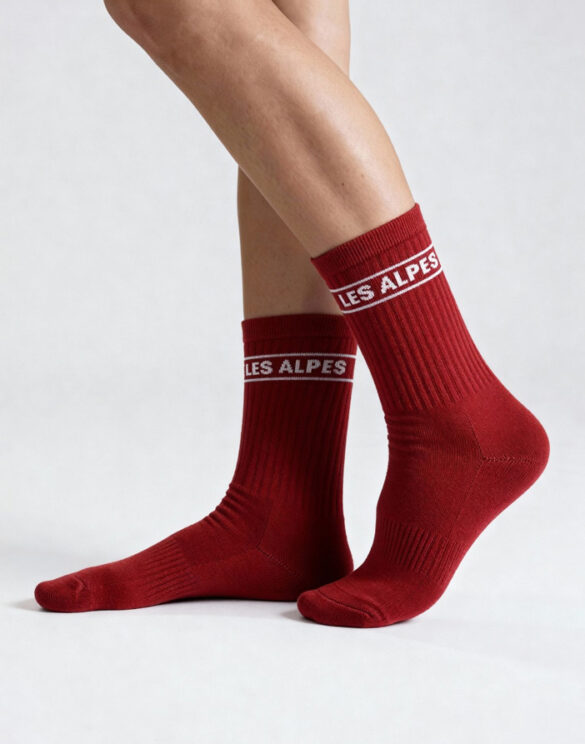 No Bad Days Club Accessories Socks Les Alpes Socks LESALPES-DARK RED