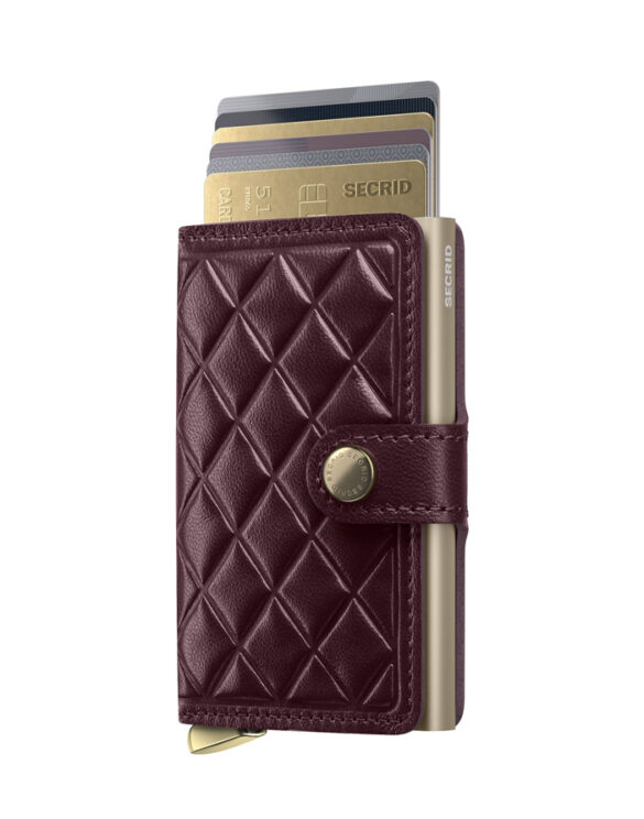 Secrid Premium Miniwallet Emboss Diamond Bordeaux+ Rahakott