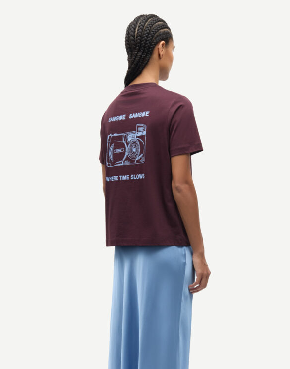 Samsøe Samsøe Naised T-särgid Sacamino SS T-Särk Fudge Camera F25200025-FUDGE CAMERA