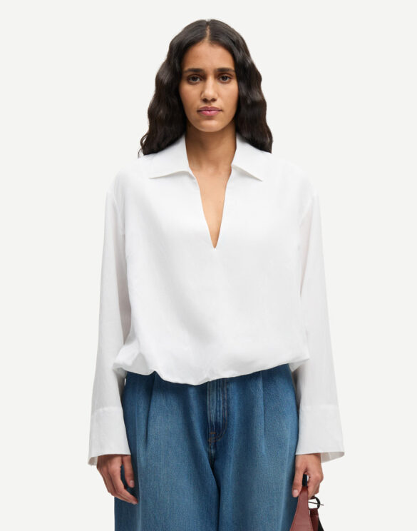 Samsøe Samsøe F26100024-WHITE } Sadaphne Shirt White Women Blouses and tops