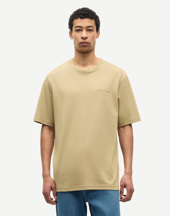 Samsøe Samsøe Men T-shirts Sajesper T-Shirt Olive Gray M26100079-OLIVE GRAY