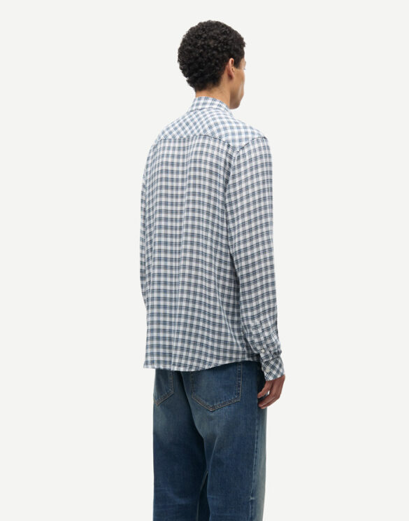 Samsøe Samsøe M25100051-BLUE CH. Saryan J Särk Blue Check Meeste riided Särgid
