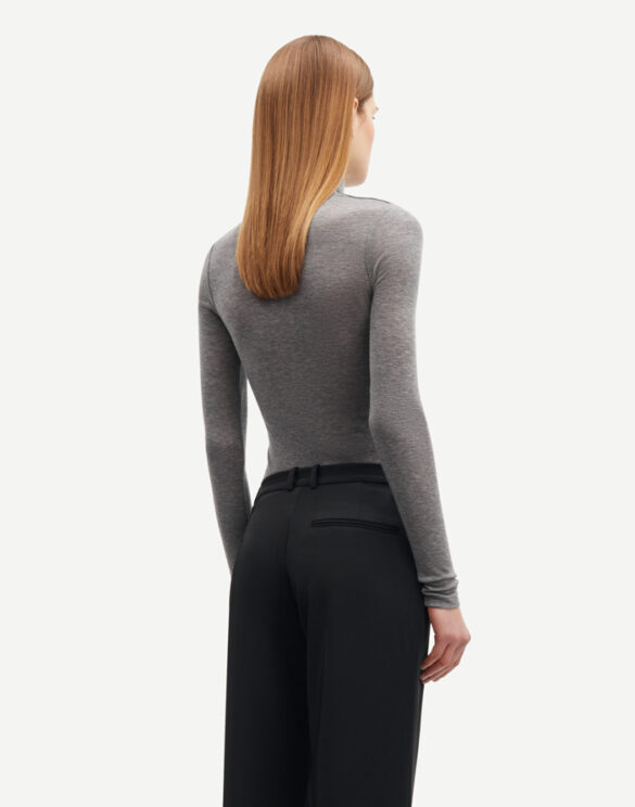 Samsøe Samsøe F10000054-GREY MEL. Sadou Turtleneck Pluus Grey Melange Naised Pluusid ja topid