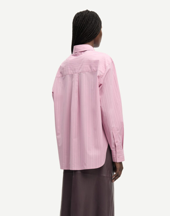 Samsøe Samsøe Naised Pluusid ja topid Salova Särk Orchid Fudge Stripe F25400059-ORCHID FUDGE ST.