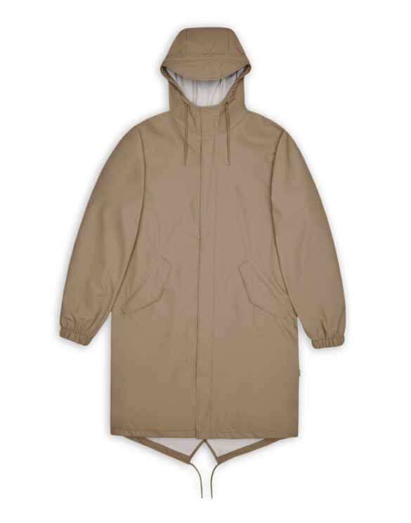 Rains 18140-133 Beige Fishtail Parka Beige Men Women  Outerwear Outerwear Rain jackets Rain jackets