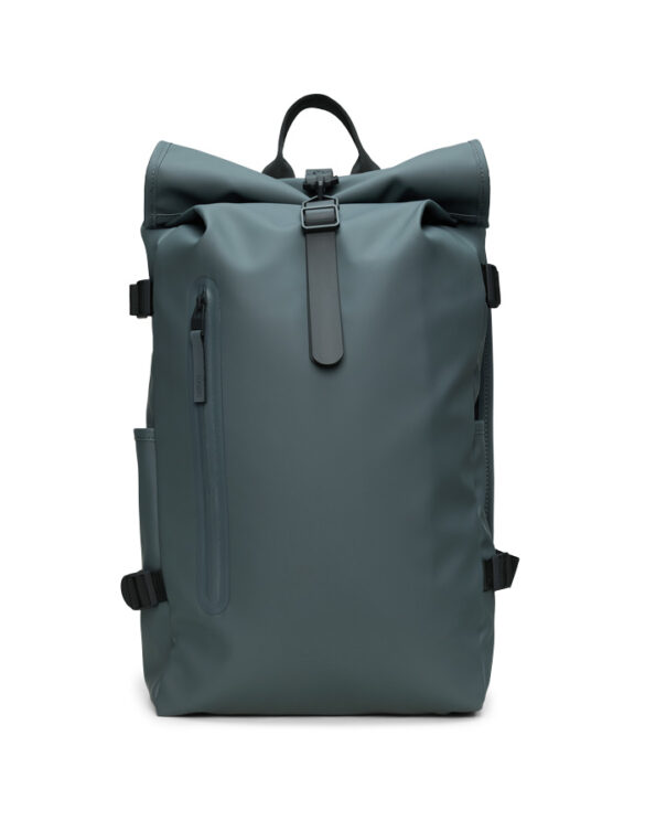 Rains 14590-153 Dark Grey Rolltop Rucksack Large Dark Grey   Bags