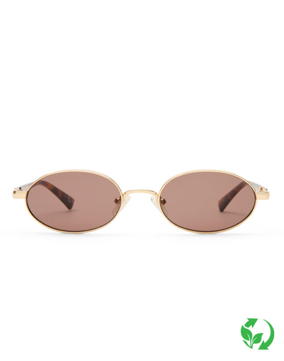 Le Specs LSU2627922 Icicle Bright Gold Smokey Brown Mono Päikeseprillid Aksessuaarid Prillid Päikeseprillid