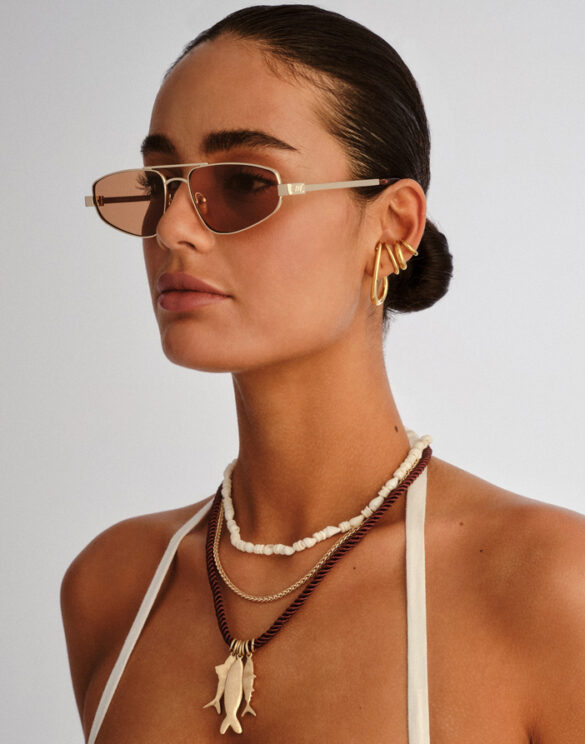 Le Specs LSU2652336 Treasure Gold Chocolate Mono Sunglasses Accessories Glasses Sunglasses