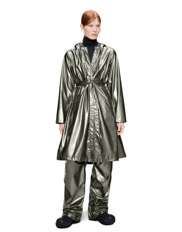 Rains 12040-150 Raven A-Line Longer W Jacket Raven Vihmamantel Naised  Ülerõivad  Vihmajakid