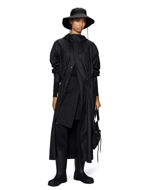 Rains 12120-01 Black Bold Longest Jacket Must Vihmamantel Meeste riided Naised Ülerõivad  Vihmajakid